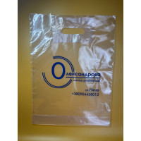 Прозрачный полиэтиленовый пакет с Вашим Логотипом 30×40 см