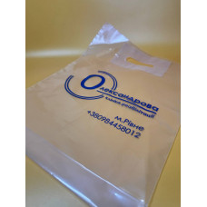 Прозорий поліетиленовий пакет банан З Вашим Логотипом  30×40 см 