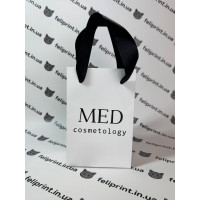 Laminowana torba z logo biała 10x15 cm