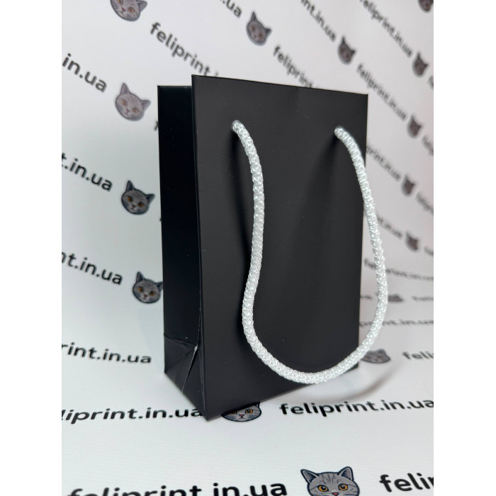 Пакет Ламінований З Логотипом Чорний 10x15 см