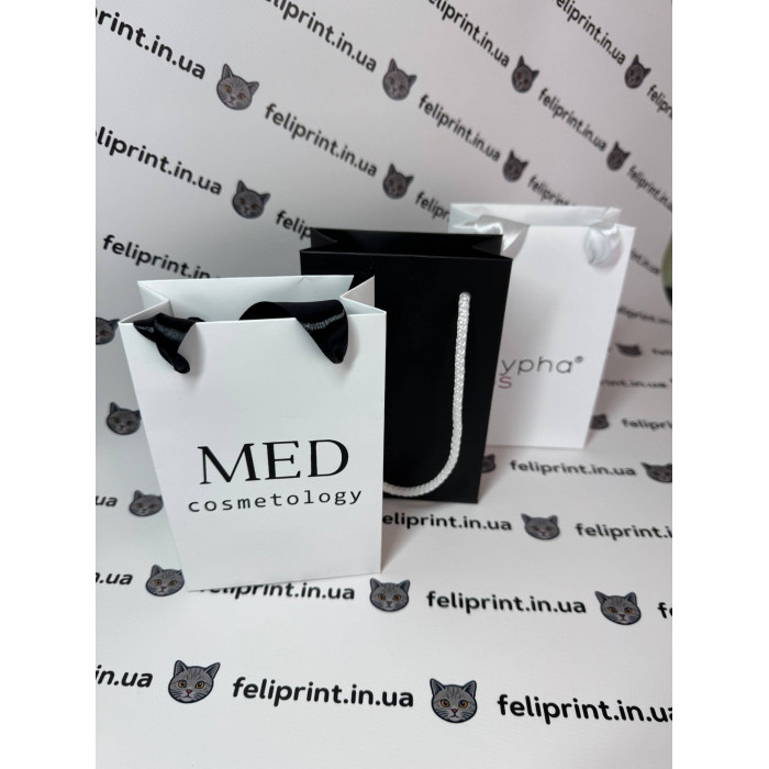 Пакет Ламінований З Логотипом Чорний 10x15 см