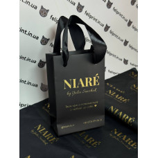 Пакет Ламінований З Логотипом Чорний 10x15 см