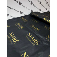 Wodoodporny papier bibułkowy 24g, gruby, czarny, 50x70cm, z Twoim logo