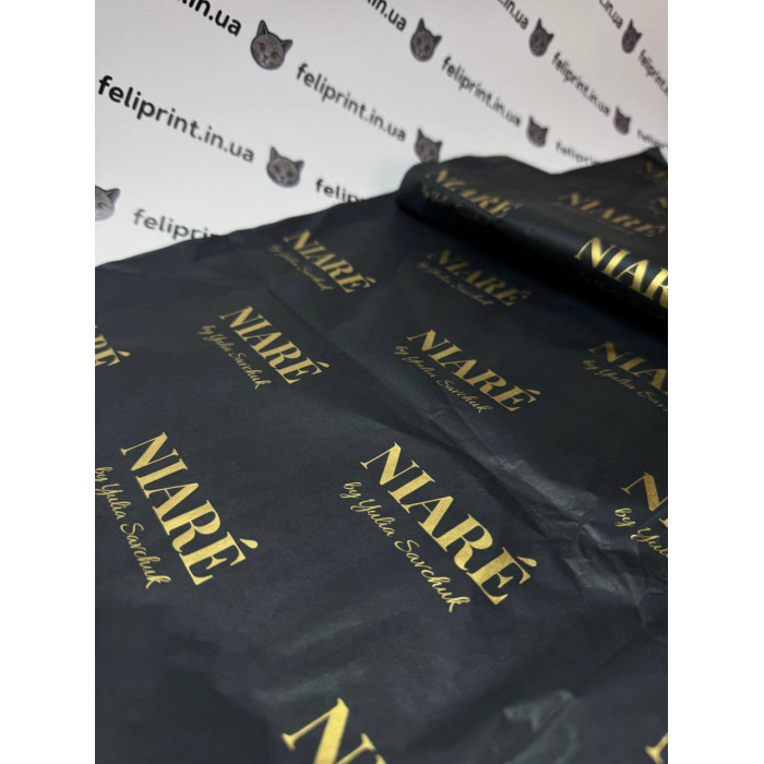 Водостійкий Тіш'ю Папір 24г Щільний Чорний 50х70см З Вашим Логотипом