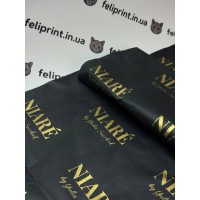 Wodoodporny papier bibułkowy 24g, gruby, czarny, 50x70cm, z Twoim logo