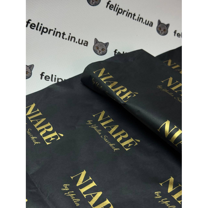 Водостійкий Тіш'ю Папір 24г Щільний Чорний 50х70см З Вашим Логотипом