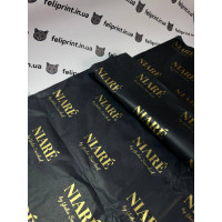 Wodoodporny papier bibułkowy 24g, gruby, czarny, 50x70cm, z Twoim logo