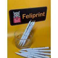 Długopis z logo biały - Markowe długopisy dla firm