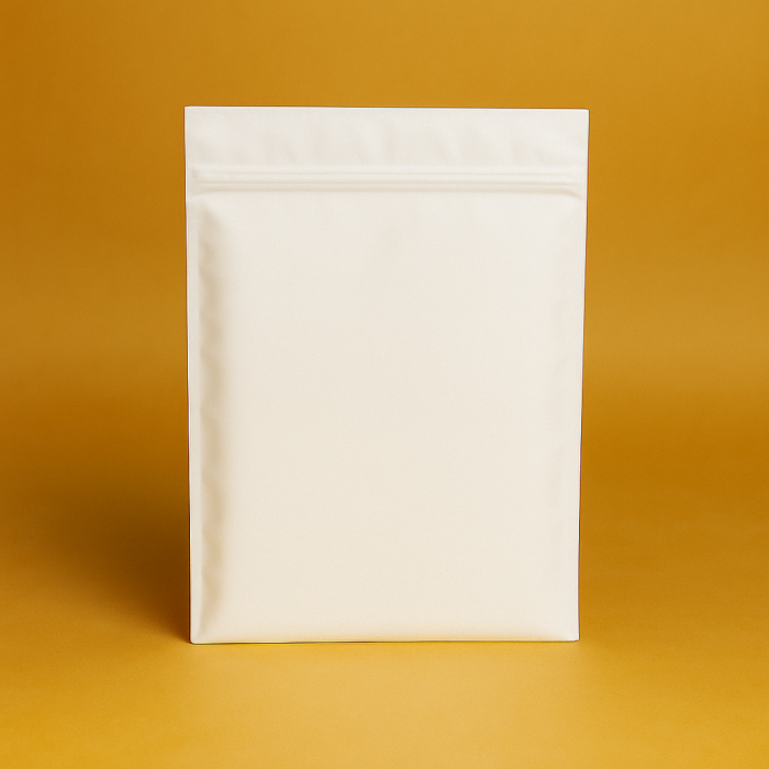 Biała matowa paczka kurierska 24x32cm z Twoim logo