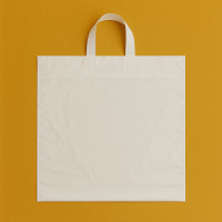 Pętla pakunkowa 90mkm, kolor biały, 40x43cm, z Twoim logo