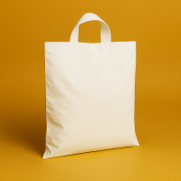 Pętla pakunkowa 90mkm, kolor biały, 40x43cm, z Twoim logo