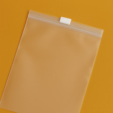 Матовий SLIDER пакет з білим замком 100х160мм З Логотипом