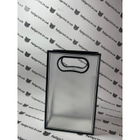 Пакет Банан с черным кантом 24х15 с логотипом.