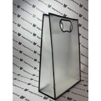 Пакет Банан с черным кантом 35х24 с логотипом.