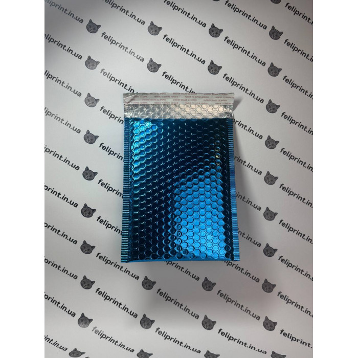 Бандерольний конверт 23×18 см Голубий глянцевий