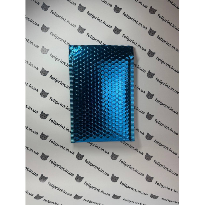 Бандерольний конверт 23×18 см Голубий глянцевий