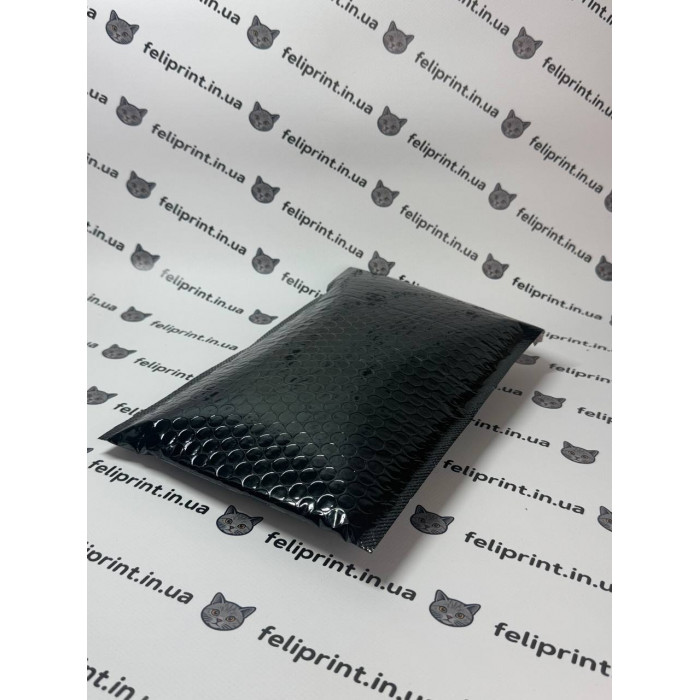 Бандерольний конверт 23×18 см Чорний глянцевий