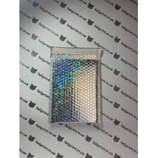 Бандерольний Конверт 23×18 см Срібний Голографічний Глянцевий