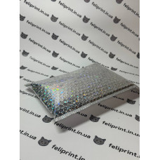 Бандерольний Конверт 23×18 см Срібний Голографічний Глянцевий