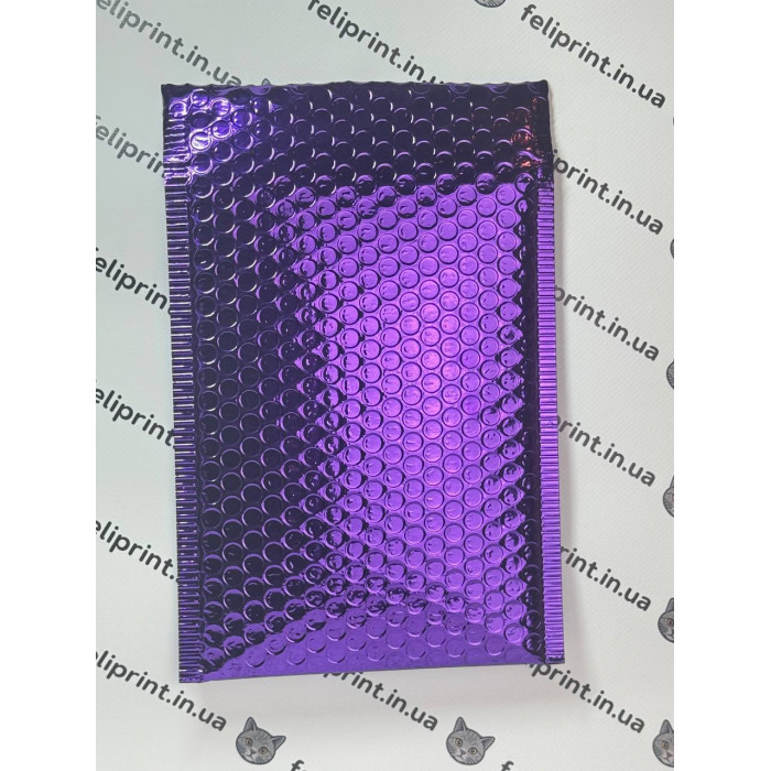Бандерольний конверт 23×18 см фіолетовий глянцевий