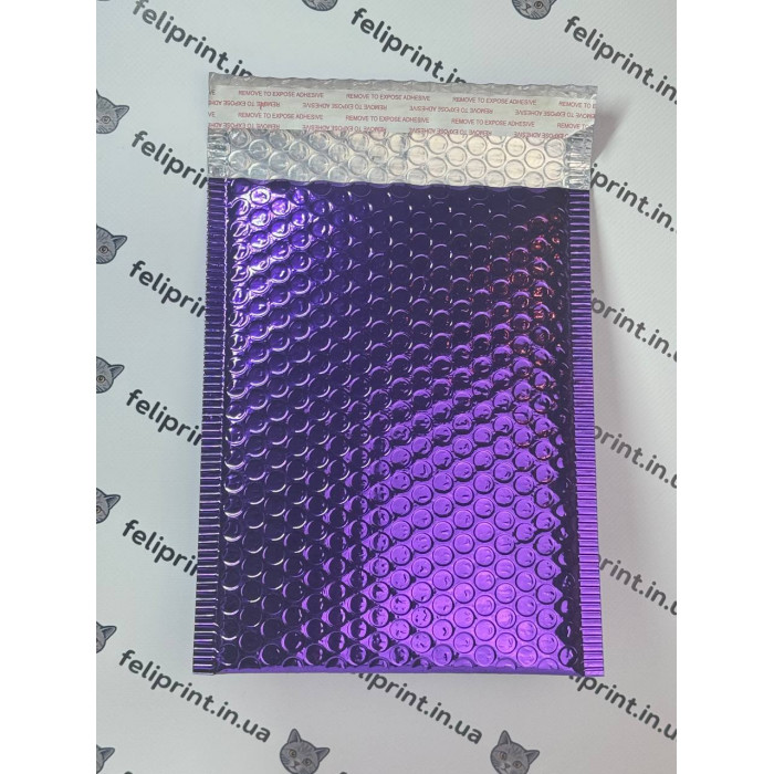 Бандерольний конверт 23×18 см фіолетовий глянцевий