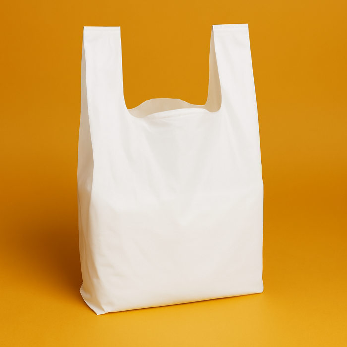 Пакет майка 30х50cм Білого Кольору 50 мікрон З Логотипом