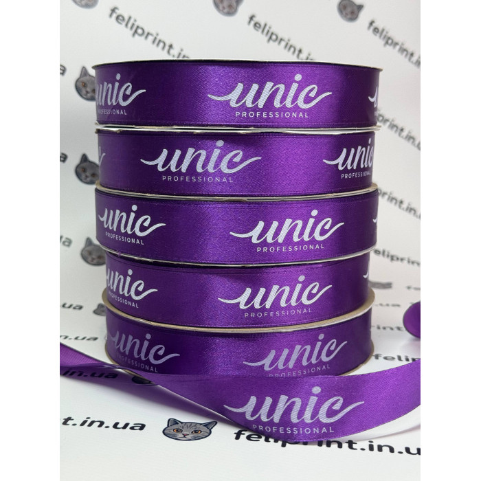 Персоналізована атласна стрічка з індивідуальним логотипом на замовлення 12 мм шириною