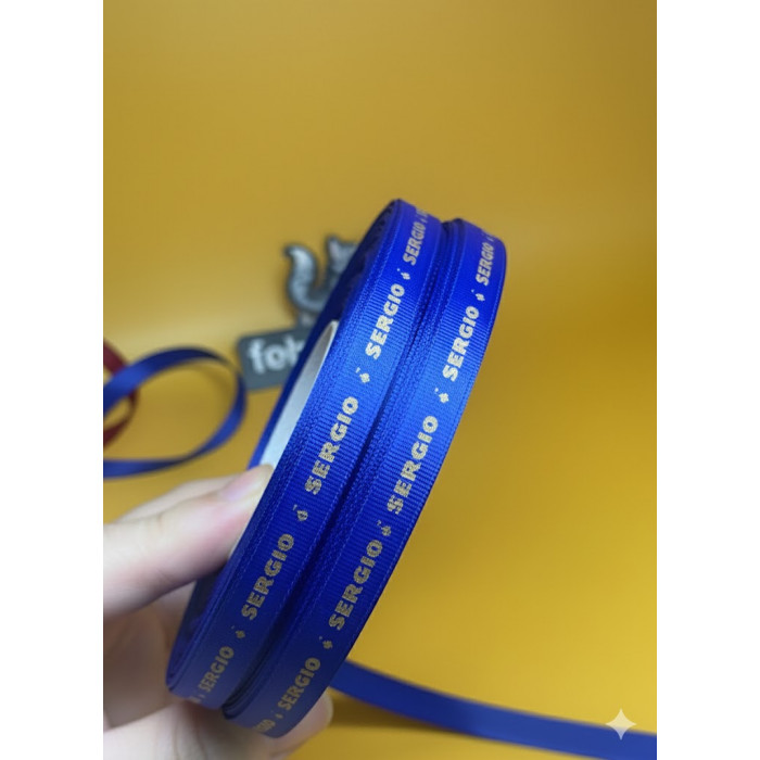 Репсова стрічка з вашим логотипом іменна оптом під замовлення шириною 12 мм