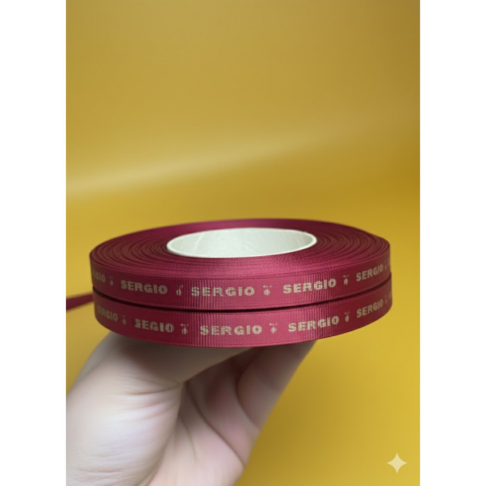 Репсова стрічка з вашим логотипом іменна оптом під замовлення шириною 25 мм