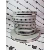 Біла напівпрозора силіконова стрічка для маркування одягу xs\s\m\l\xl 15 мм шириною