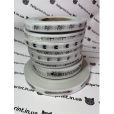 Біла напівпрозора силіконова стрічка для маркування одягу xs\s\m\l\xl 15 мм шириною