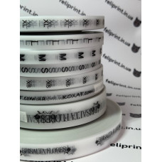 Біла напівпрозора силіконова стрічка для маркування одягу xs\s\m\l\xl 20 мм шириною