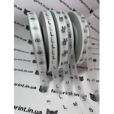 Біла напівпрозора силіконова стрічка для маркування одягу xs\s\m\l\xl 30 мм шириною