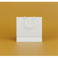 Torba laminowana 60x48x18cm BIAŁA z białym sznurkiem i logo