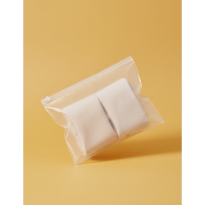 Матовий SLIDER пакет з білим замком 200х150мм З Логотипом