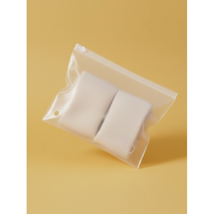 Матовий SLIDER пакет з білим замком 200х150мм З Логотипом