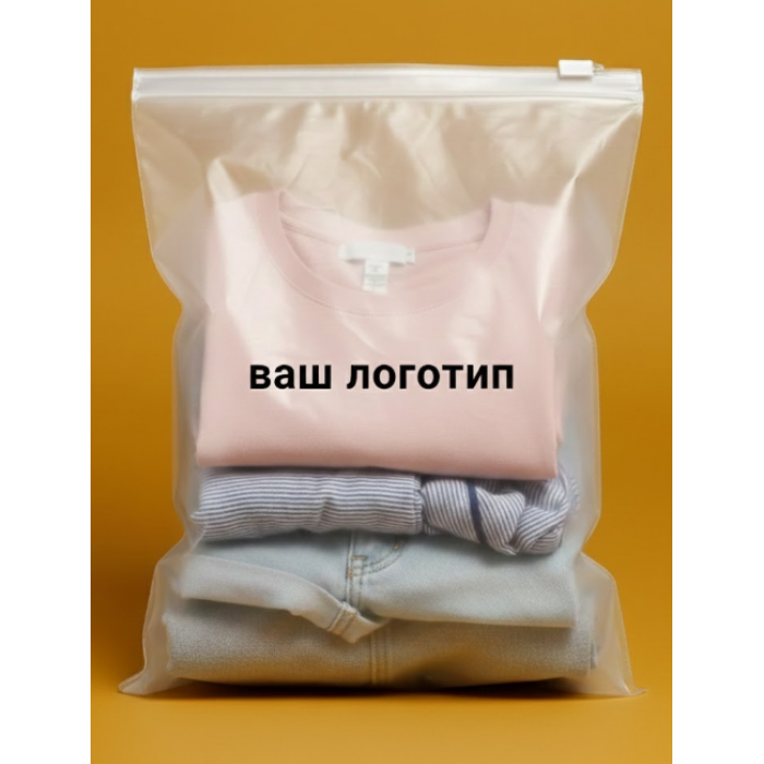 Матовий SLIDER пакет з білим замком 150х250мм З Логотипом