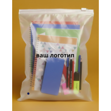 Матовий SLIDER пакет з білим замком 170х250мм З Логотипом
