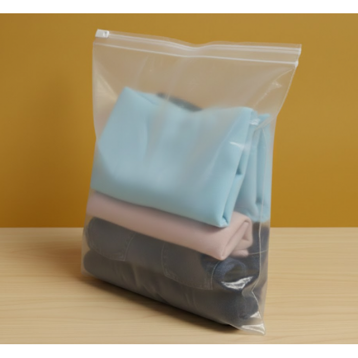 Матовий SLIDER пакет з білим замком 180х200мм З Логотипом