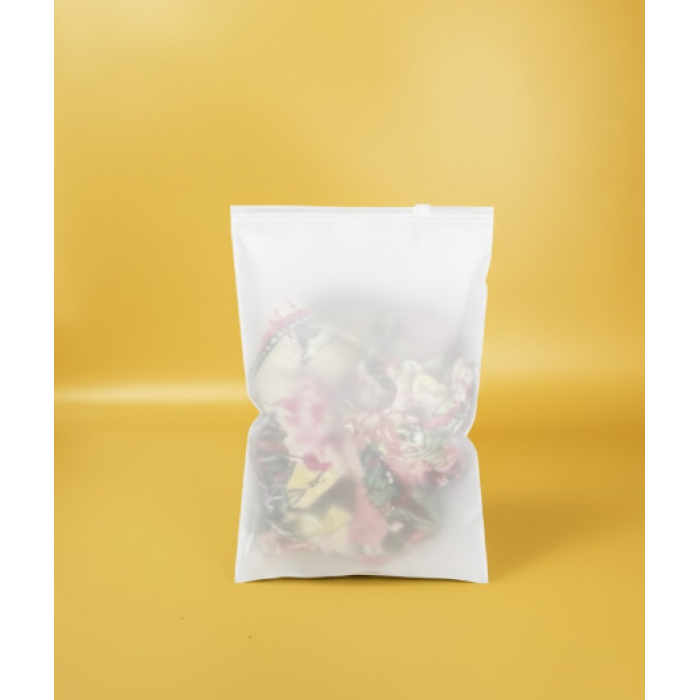 Матовий SLIDER пакет з білим замком 200х300мм З Логотипом