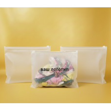 Матовий SLIDER пакет з білим замком 250х200мм З Логотипом