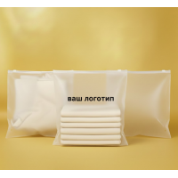 Матовый пакет SLIDER с белым замком 250х250мм С Логотипом