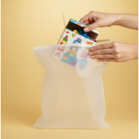 Матовий SLIDER пакет з білим замком 300х400мм З Логотипом