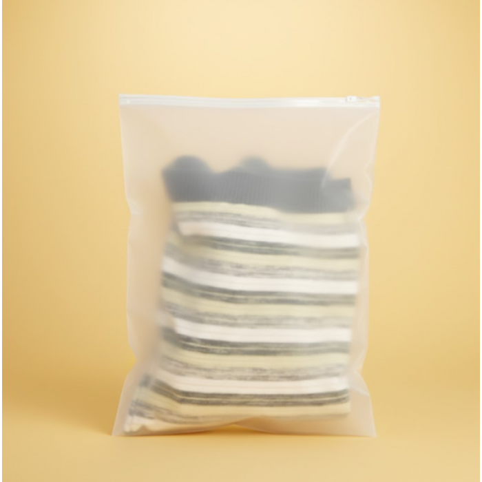 Матовий SLIDER пакет з білим замком 300х400мм З Логотипом