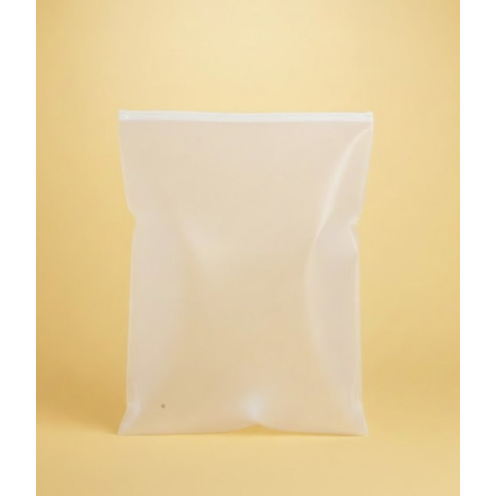 Матовий SLIDER пакет з білим замком 350х450мм З Логотипом