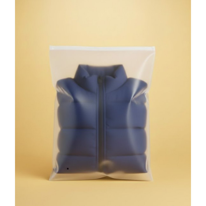 Матовий SLIDER пакет з білим замком 350х450мм З Логотипом