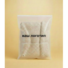 Матовий SLIDER пакет з білим замком 350х450мм З Логотипом