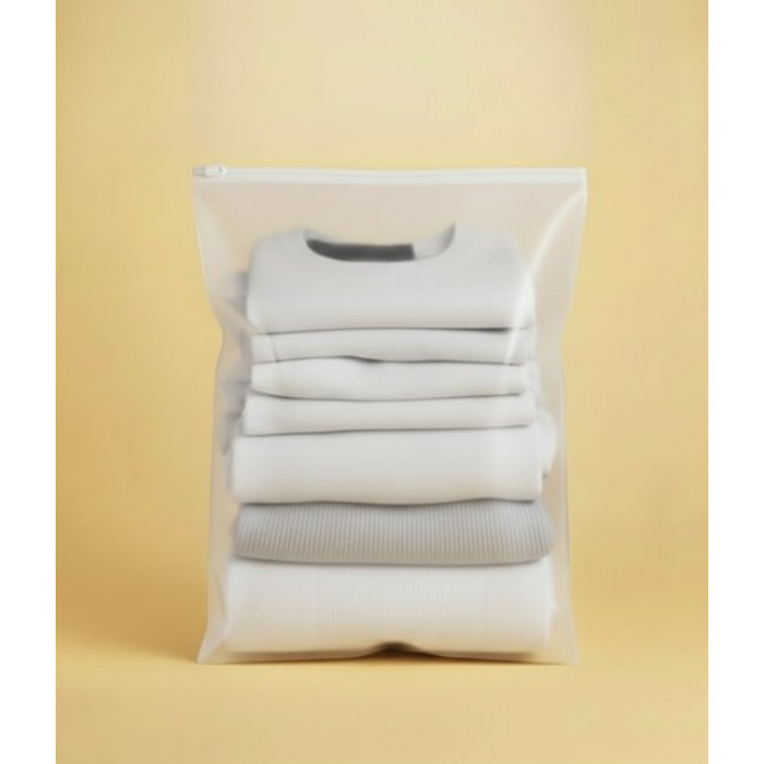 Матовий SLIDER пакет з білим замком 400х500мм З Логотипом