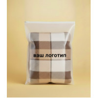 Матовий SLIDER пакет з білим замком 400х500мм З Логотипом