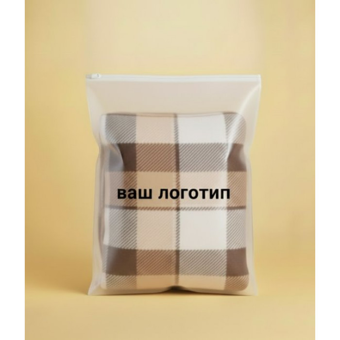 Матовий SLIDER пакет з білим замком 400х500мм З Логотипом